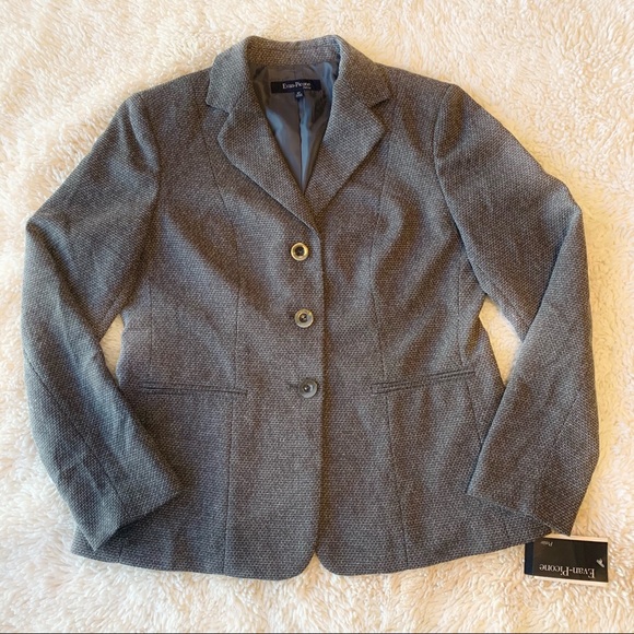 Evan picone petite gray blazer suite jacket NWT 8 - Picture 1 of 7